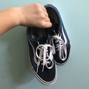 BLUE OLD SKOOL VANS! barely worn, good condition.